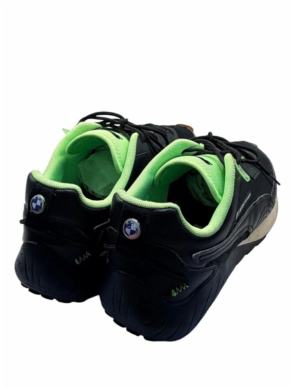 PUMA BMW M Motorsport Men’s Sneakers Size 11 Black Neon Green 307000-01